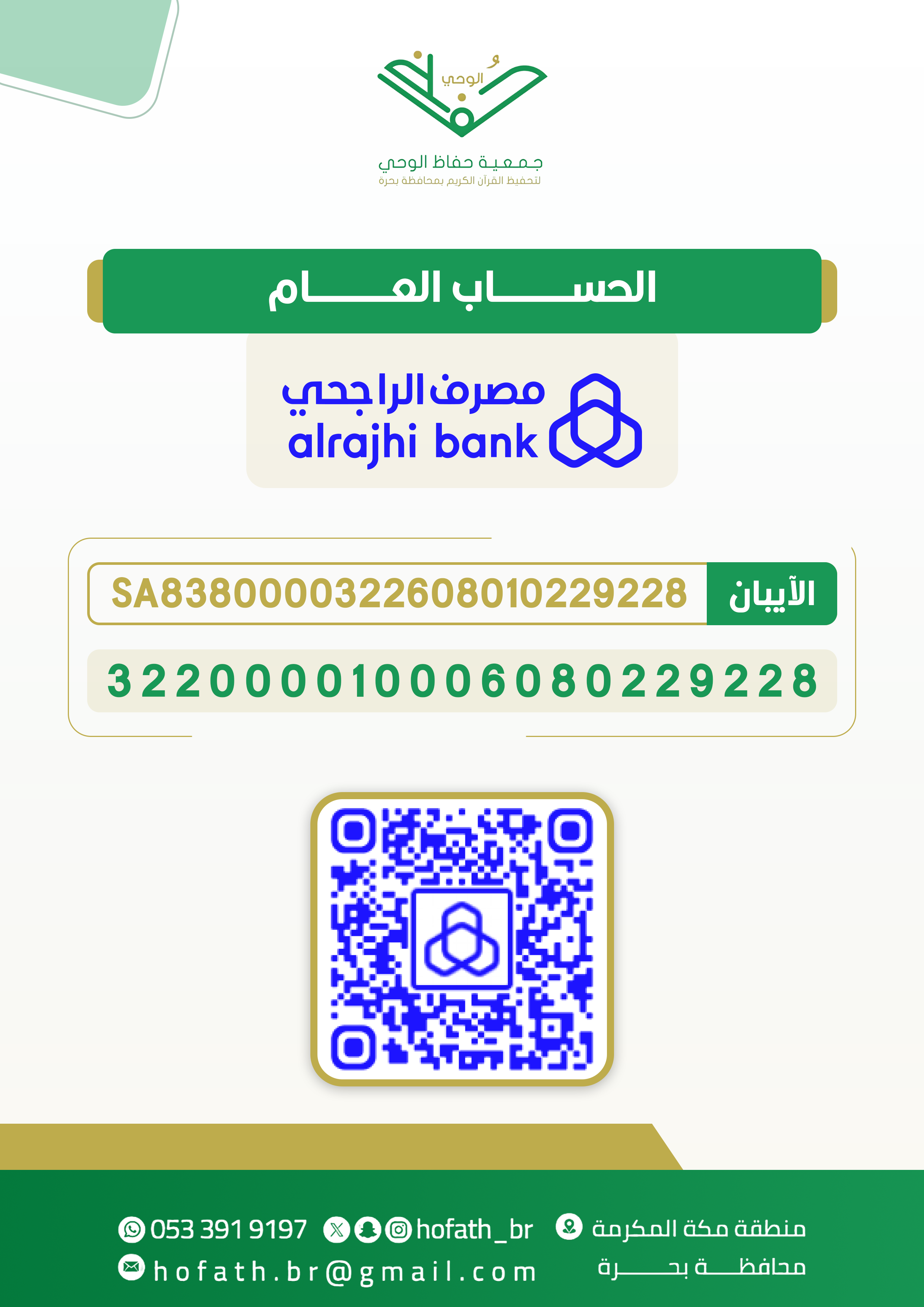 شهادة آيبان الحساب العام