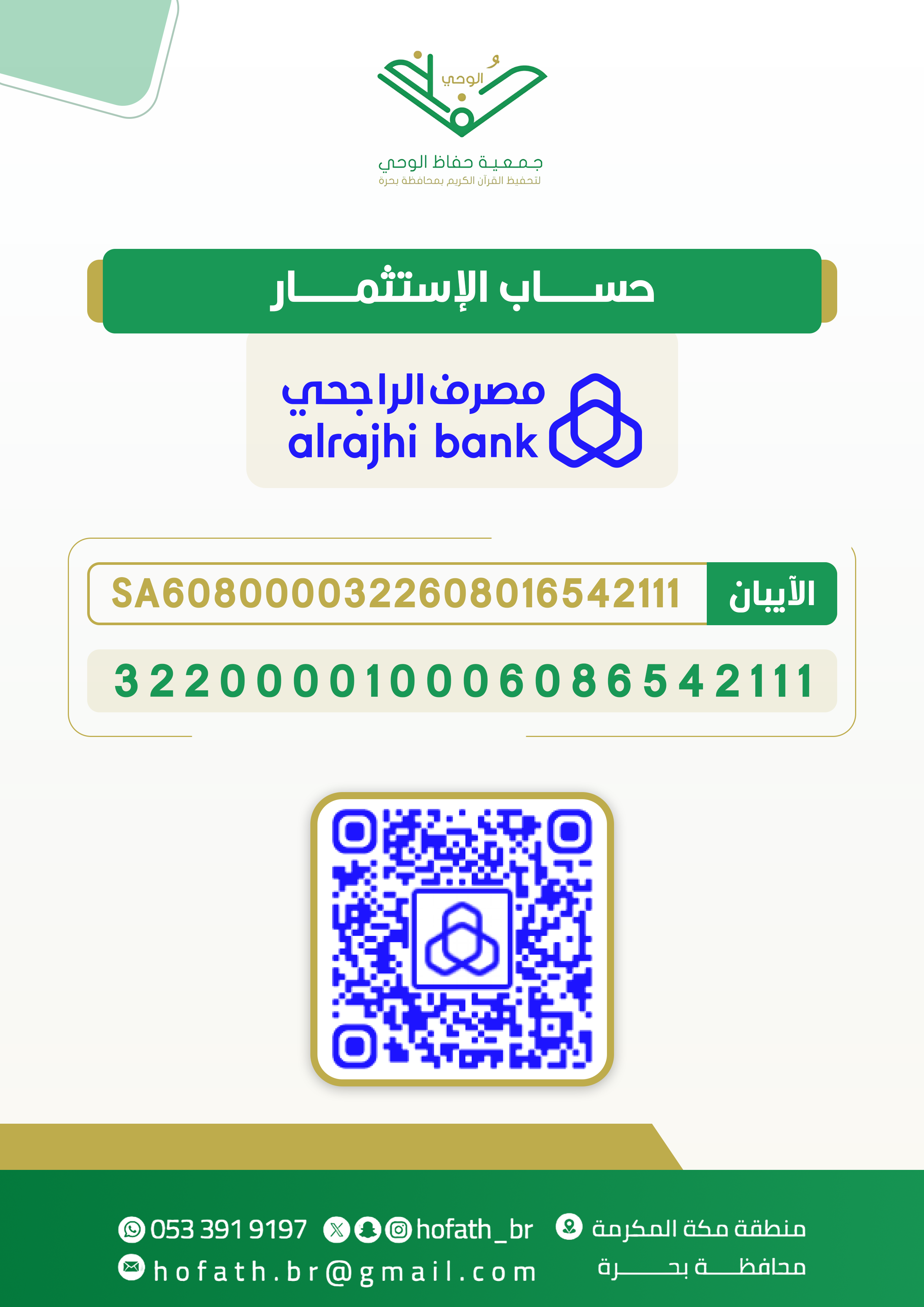 شهادة آيبان حساب الاستثمار